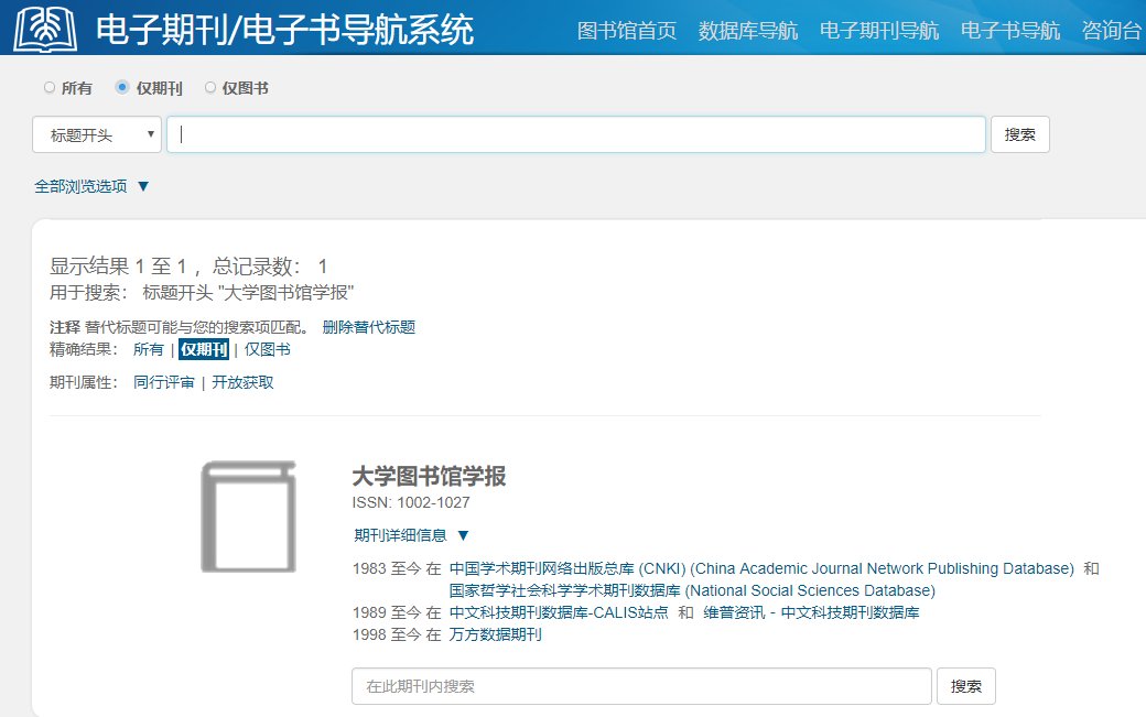 同时可获得与该期刊相关的各种电子资源